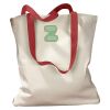 Canvas Tote with Contrasting Handles Thumbnail