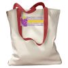 Canvas Tote with Contrasting Handles Thumbnail
