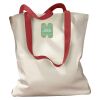 Canvas Tote with Contrasting Handles Thumbnail