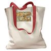 Canvas Tote with Contrasting Handles Thumbnail
