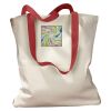 Canvas Tote with Contrasting Handles Thumbnail