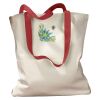 Canvas Tote with Contrasting Handles Thumbnail