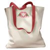 Canvas Tote with Contrasting Handles Thumbnail
