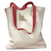 Canvas Tote with Contrasting Handles Thumbnail