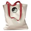 Canvas Tote with Contrasting Handles Thumbnail