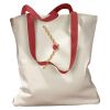 Canvas Tote with Contrasting Handles Thumbnail