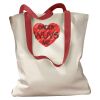 Canvas Tote with Contrasting Handles Thumbnail
