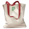 Canvas Tote with Contrasting Handles Thumbnail