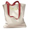 Canvas Tote with Contrasting Handles Thumbnail