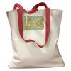 Canvas Tote with Contrasting Handles Thumbnail