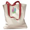 Canvas Tote with Contrasting Handles Thumbnail