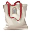 Canvas Tote with Contrasting Handles Thumbnail