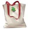 Canvas Tote with Contrasting Handles Thumbnail