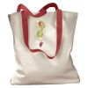 Canvas Tote with Contrasting Handles Thumbnail