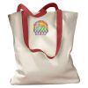 Canvas Tote with Contrasting Handles Thumbnail
