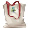 Canvas Tote with Contrasting Handles Thumbnail