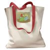 Canvas Tote with Contrasting Handles Thumbnail