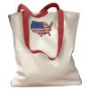 Canvas Tote with Contrasting Handles Thumbnail