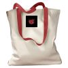 Canvas Tote with Contrasting Handles Thumbnail