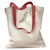 Canvas Tote with Contrasting Handles Thumbnail