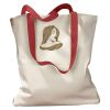 Canvas Tote with Contrasting Handles Thumbnail