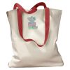Canvas Tote with Contrasting Handles Thumbnail