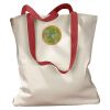 Canvas Tote with Contrasting Handles Thumbnail