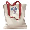 Canvas Tote with Contrasting Handles Thumbnail