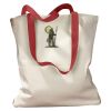 Canvas Tote with Contrasting Handles Thumbnail
