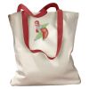 Canvas Tote with Contrasting Handles Thumbnail