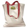 Canvas Tote with Contrasting Handles Thumbnail