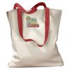 Canvas Tote with Contrasting Handles Thumbnail