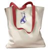 Canvas Tote with Contrasting Handles Thumbnail