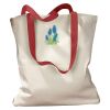 Canvas Tote with Contrasting Handles Thumbnail