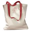 Canvas Tote with Contrasting Handles Thumbnail