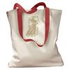 Canvas Tote with Contrasting Handles Thumbnail