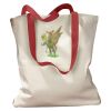 Canvas Tote with Contrasting Handles Thumbnail