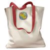 Canvas Tote with Contrasting Handles Thumbnail