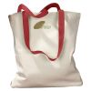 Canvas Tote with Contrasting Handles Thumbnail