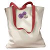 Canvas Tote with Contrasting Handles Thumbnail