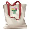 Canvas Tote with Contrasting Handles Thumbnail