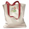 Canvas Tote with Contrasting Handles Thumbnail