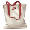 Canvas Tote with Contrasting Handles Thumbnail