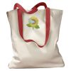Canvas Tote with Contrasting Handles Thumbnail