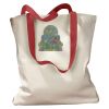 Canvas Tote with Contrasting Handles Thumbnail