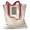 Canvas Tote with Contrasting Handles Thumbnail