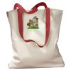 Canvas Tote with Contrasting Handles Thumbnail