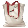 Canvas Tote with Contrasting Handles Thumbnail