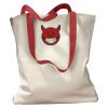 Canvas Tote with Contrasting Handles Thumbnail