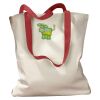 Canvas Tote with Contrasting Handles Thumbnail